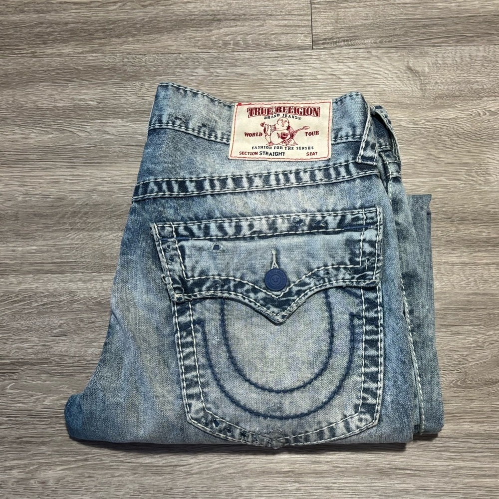 True Religion Mens Straight Leg Jeans - 33x32